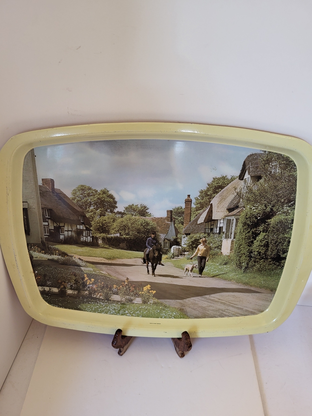 1960s Worcester Ware Welford-on-Avon Metal Litho Tray